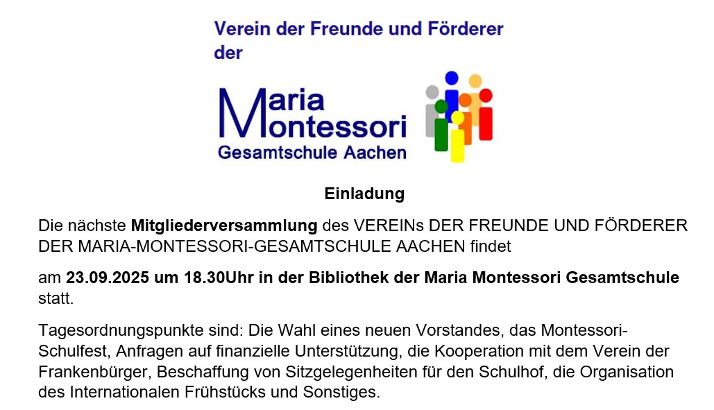 Mitgliederversammlung des Fördervereins (23.09.2025)